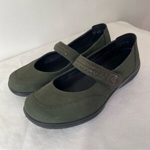 Hotter Olive Mary Jane Flats